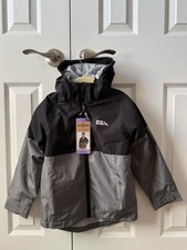 NWT Eddie Bauer Kids Youth Light Weight 3-in-1 Jacket XS 5/6 Black/Gray