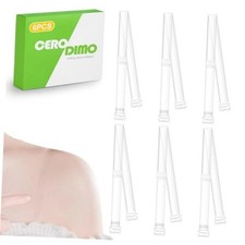 6 Pairs 12mm Clear Bra Straps Non Slip Adjustable Transparent Replacement