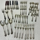 Vintage 51 Piece Set Wallace Rose Point .925 Sterling Silver Flatware