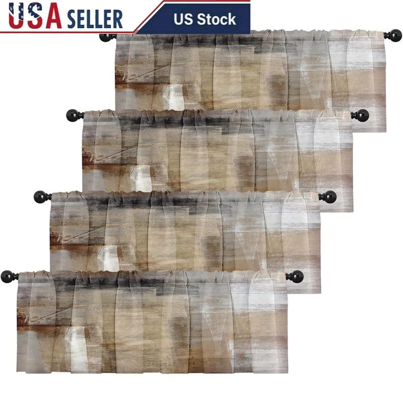 Polyester Window Curtain Valance Easy Install Decorative Drapery Home Gift New