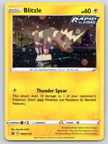 POKEMON BLITZLE SWORD & SHIELD PROMO SWSH173 HOLO P NM A80731 FREE S&H
