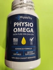 PhysioTru Physio Omega Ultra Pure DPA DHA - 60 Soft gels - EXP  : 12/ 2027
