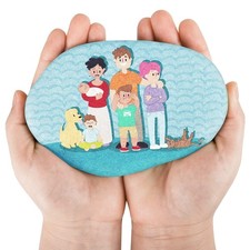 River Rocks for Painting 10 Pcs Extra Large 4.7-6.3 Inch Flat Smooth Painting...