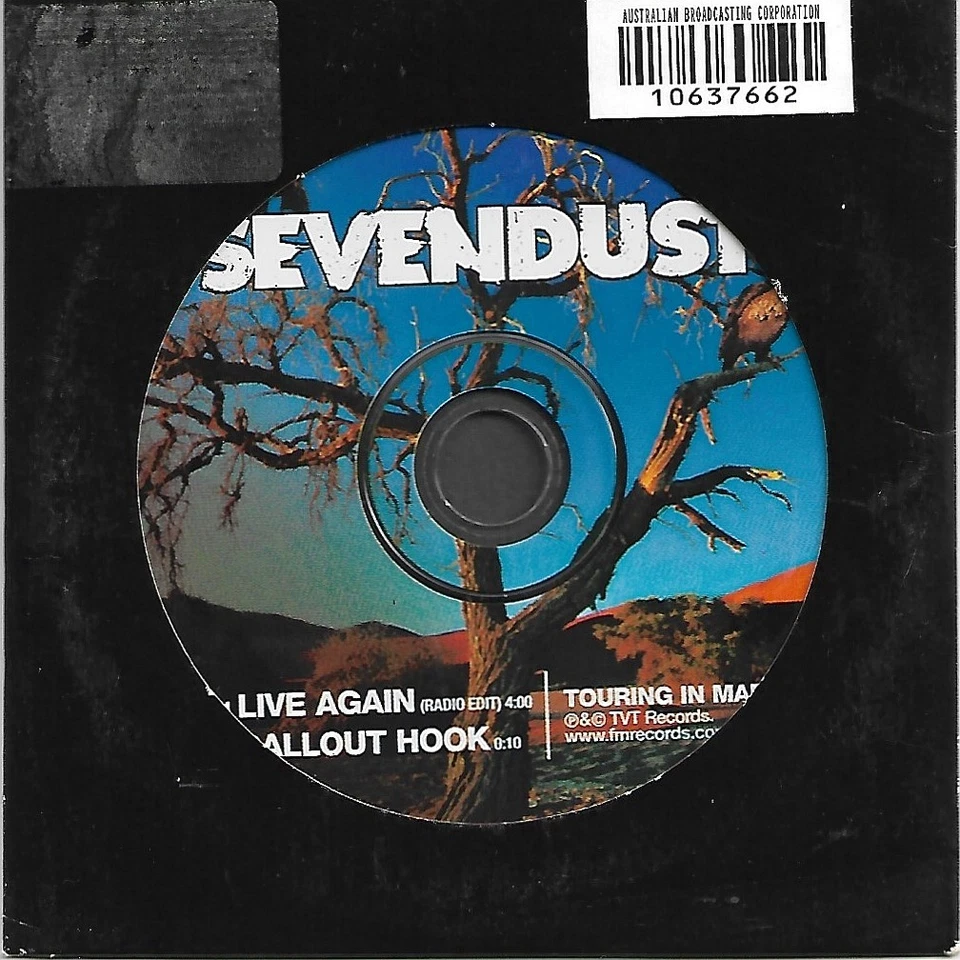 SEVENDUST "Live Again (Radio Edit)" RARE 2001 PICTURE DISC TOUR PROMO CD SINGLE - Image 2 of 2