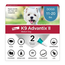 K9 Advantix II Medium Dogs 11 - 20 lbs 2 Monthly Doses - Factory Sealed