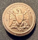 RARE Civil War Confederate Officer “CS” Shield Button