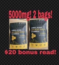 5000mg Himalayan Shilajit Gummies Ashwagandha Fulvic Acid 60ct  2 Preform Man