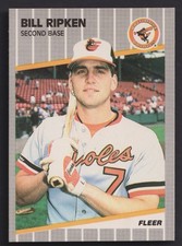 1989 FLEER - BILLY RIPKEN - F. FACE ERROR - BLACK SCRIBBLE - #616
