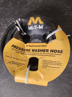 #ad New Mi T M 3000 psi 1 4quot; 30 ft. L Pressure Power Washer Replacement Hose $19.95