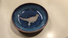 Blue Bird Pottery Decorative Plate By Route Beverley Yorkshire Signed piece 10cm