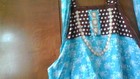 Fun Apron Bib-Style Polka Dot Floral Swirl Ruffle Hem Faux Pearl *Small Flaws — photo 7