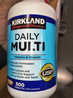 Kirkland Signature Daily Multi Vitamins 500 Tablets New Sealed.