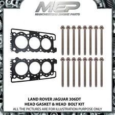 LAND ROVER 3.0 TDV6 306DT DIESEL HEAD BOLT KIT + HEAD GASKET NEW