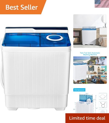 #ad Twin Tub 26 Lbs Capacity 18 Lbs Washer and 8 Lbs Spinner Compact Washer wit... $265.99