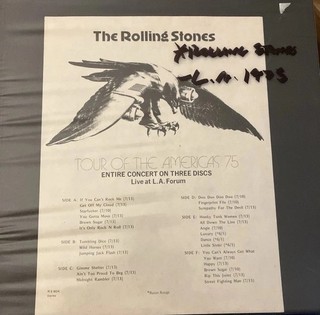 The Rolling Stones L.A. Forum Live In 1975 3 DISC EX LP COLLECTORS ITEM VINYL
