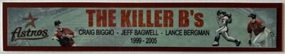 ''THE KILLER B's''  HOUSTON ASTROS  FULL COLOR NAME PLATE