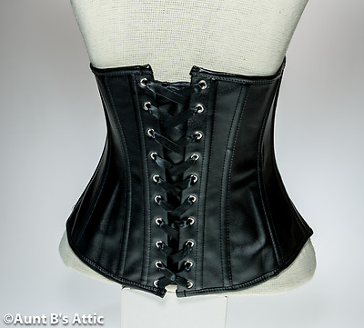 Retro Leather Metal Buckle Corset Belt Waist Belt Corset Goth Metal Pirate Urieo Leather Black Corset Belt Lace-up Elastic Waist  main image 3