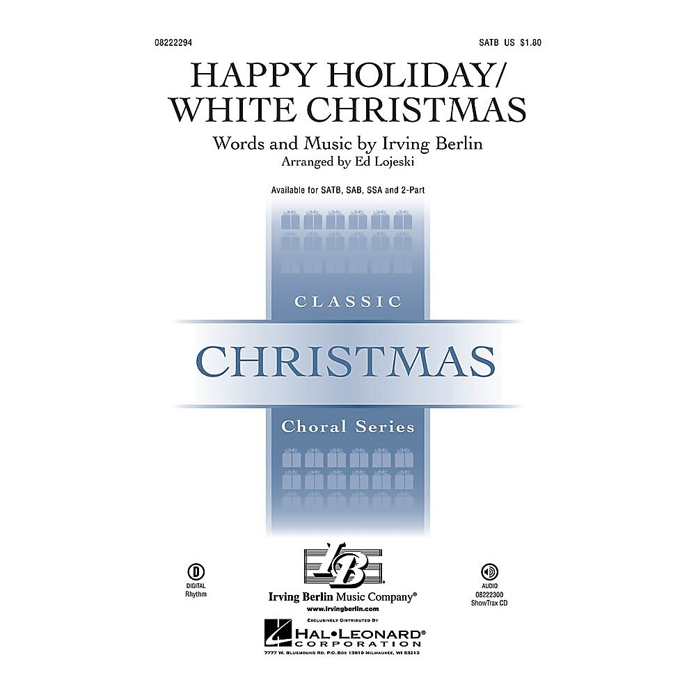 Hal Leonard Happy Holiday/White Christmas ShowTrax CD Hal Leonard Happy Holiday/White Christmas ShowTrax CD