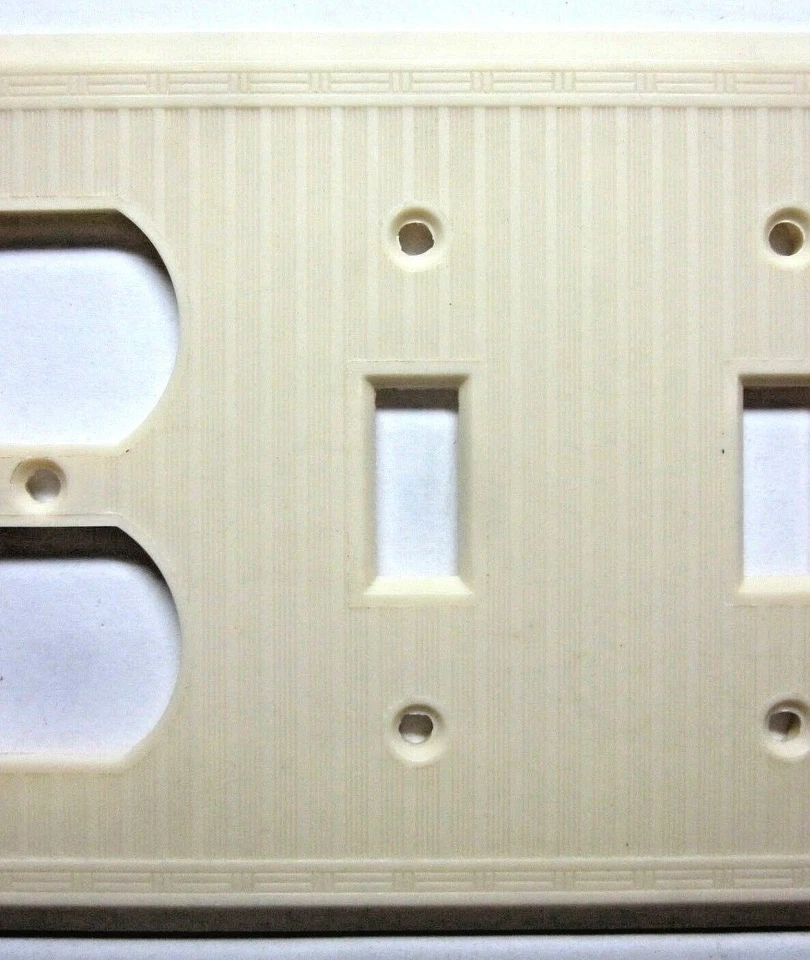 Bryant Deco Líneas Disconectadas Beige Baquelita Interruptor 4 Velocidades Salida Pared Caja Cubierta Placa Foto 4 de 4