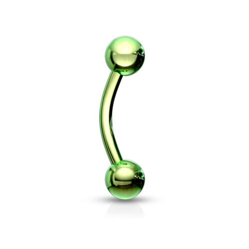 20g 18g 16g 14g 12g 10g Curved Barbell Eyebrow Ring Tongue Snake-Eyes Piercing - Picture 20 of 30
