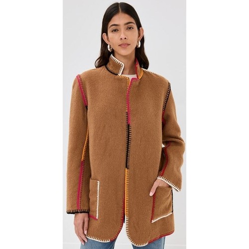 NWT ESCVDO Uruy Blazer Reversible Beige Brown Womens US 2