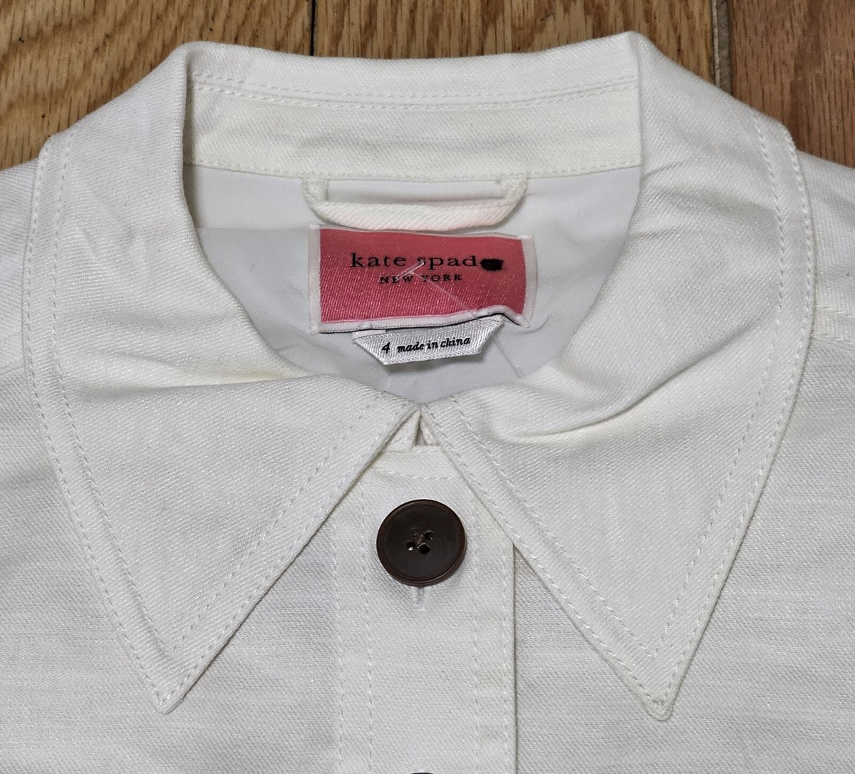 kate spade white shirt dress Kate Spade Griffin Satin Crepe Bow Shirtdress