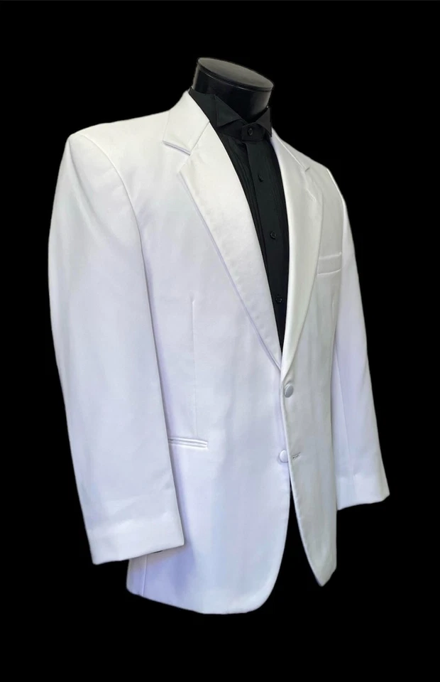 Men's After Six White Tuxedo Jacket (Mystic) - Prom Cruise Modern Classic Fit - Image 4 of 4