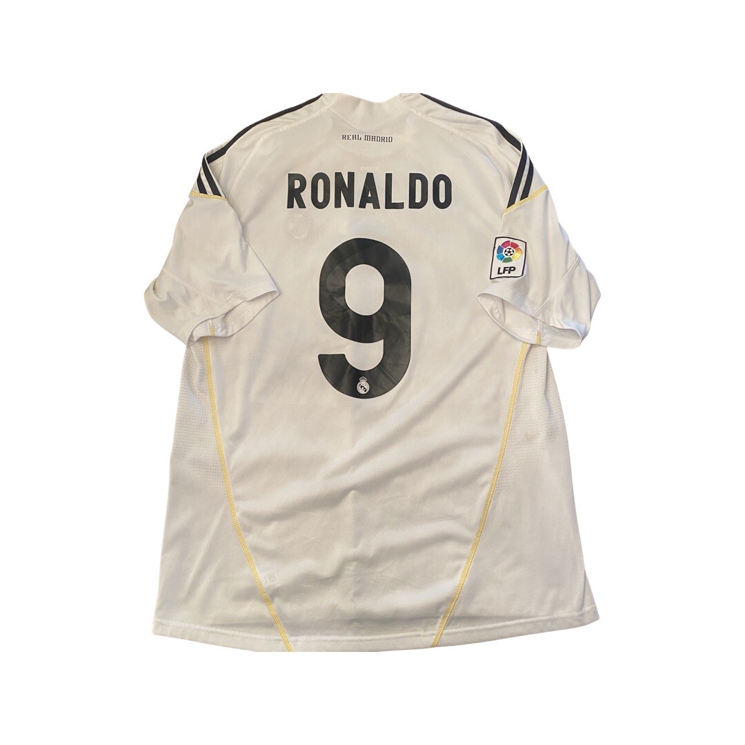 Real Madrid 2009-2010 Cristiano Ronaldo Size XL Home White Men's