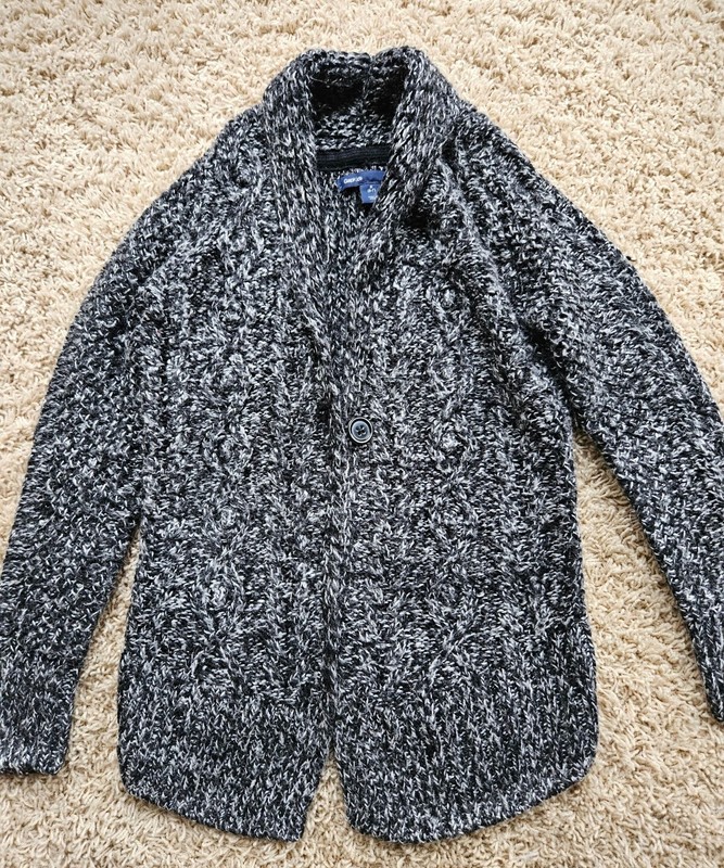 Girls Gap Black Sweater Cardigan Size 6-7