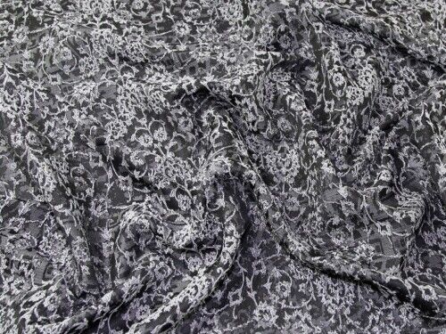 Minerva Woven Brocade Fabric Grey - per metre - Picture 1 of 1