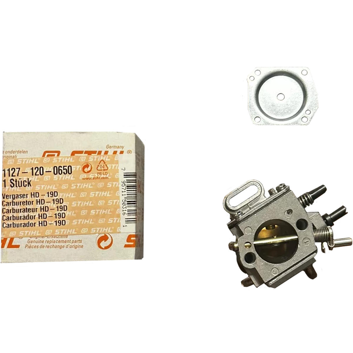 切手111006 Genuine OEM Stihl 1127 120 0650 Carburetor HD-19D 020 020T MS200