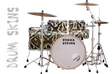 Drum Wrap Percussion Shell Cover Bass Kick Snare Tom DIY-Exotic Snake Skin 672