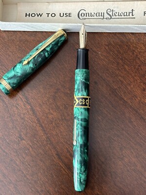 VINTAGE CONWAY STEWART 85L BRIGHT GREEN FP c1956-1963