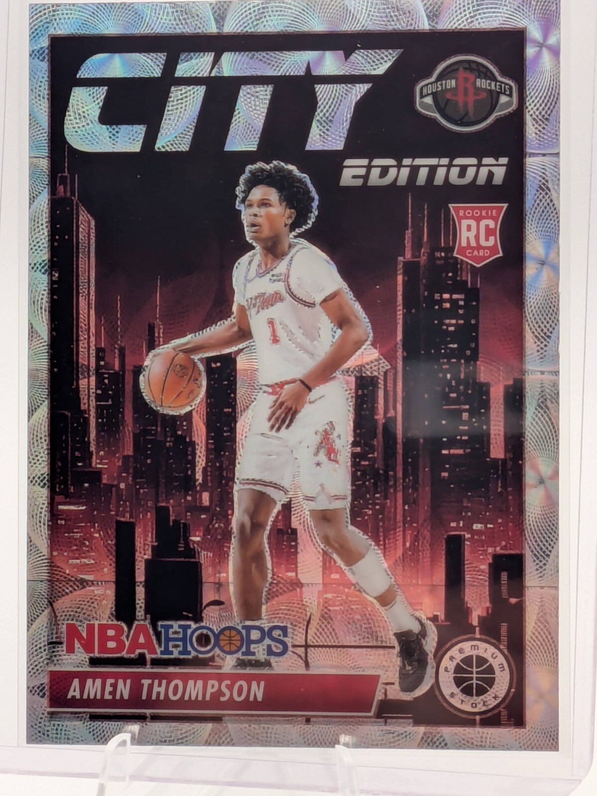 2023-24 NBA Hoops Premium Stock- Amen Thompson-City Edition #14 (RC) Prem. Scope