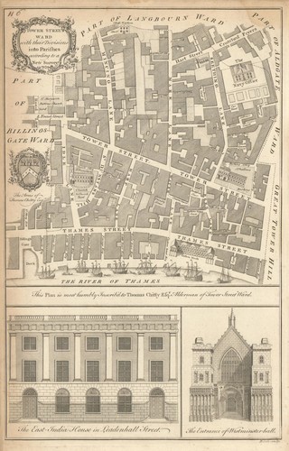 Tower Street Ward with their divisions… City of London. COLE 1760 old map