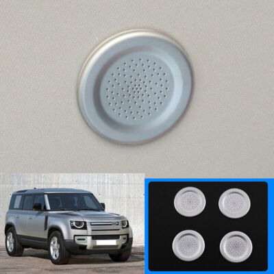 For Land Rover Defender 2020-2023 Matte Silver Top Roof Microphone Cover Trim 4X