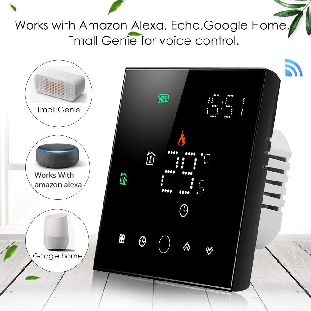 Electric Underfloor Heating Glass Front Wifi u0026amp; Alexa Thermostat | eBay