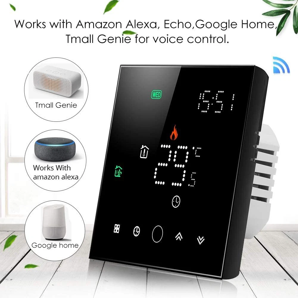 Electric Underfloor Heating Glass Front Wifi u0026amp; Alexa Thermostat | eBay