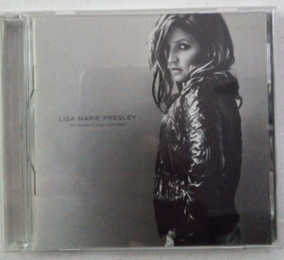 Lisa Marie Presley, To Whom It May Concern, Rare Audio CD 2003, Folk Music Album