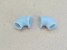 1 PAIR 3D RESIN PRINTED 1/25 BULL HORN FENDER EXIT HEADER COLLECTOR .245" OD