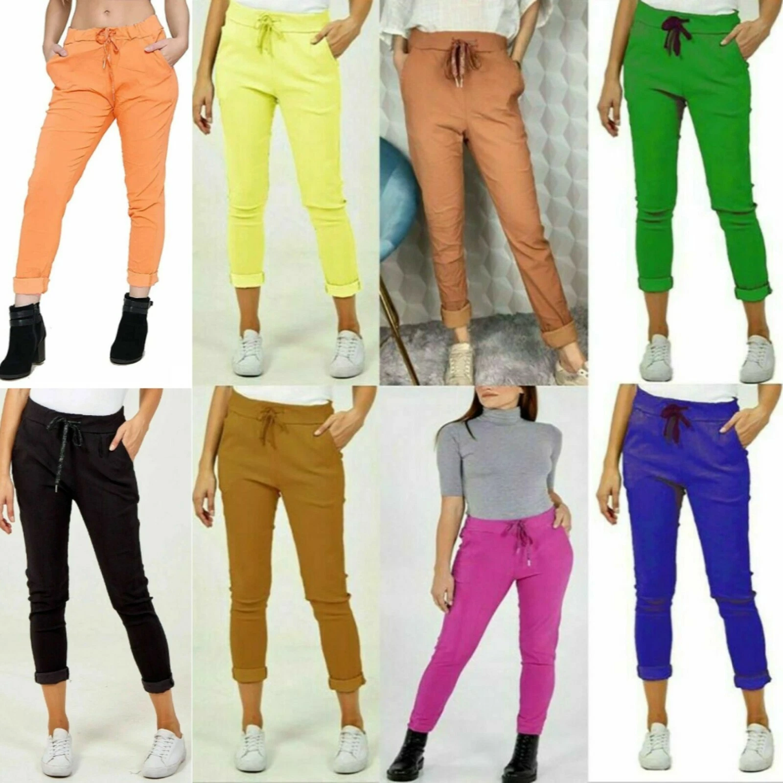 Womens Lagenlook Italian Magic Pants Ladies Casual Stretch Jogger Style Trousers
Opens in a new wind