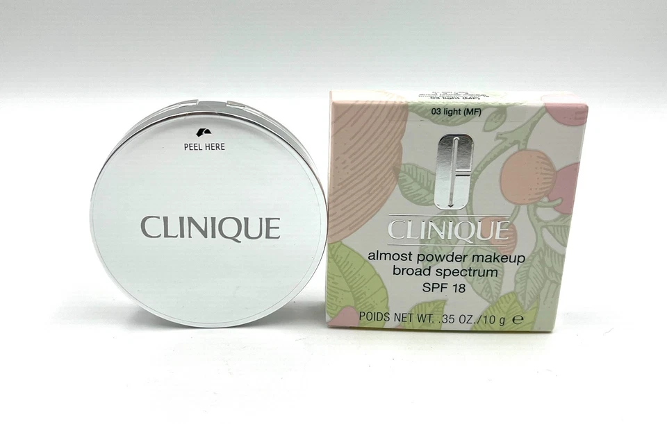 New in Box! Clinique Almost Powder Makeup SPF 18 ~ 03 Light ( MF) ~ 10g /3.5oz - Image 3 of 3