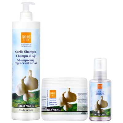 Ever Ego Regenerating Garlic Shampoo16.9oz + Mask 16.9oz + Serum 3.38ozwFNF
