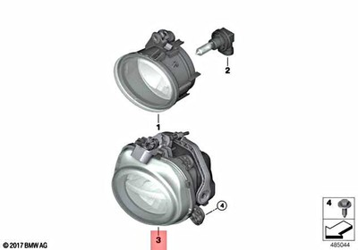 Genuine BMW F39 X2 16d 18d 18dX 18i 20d 20dX Fog light LED Right 63177444806