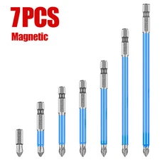 7/14X Magnetic screwdriver bit Bits set PH2 Anti-slip Hex Shank Screw Cross Head