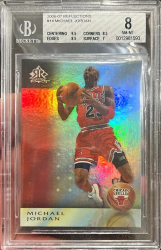 2006-07 Upper Deck Reflections Michael Jordan Holo Basketball Card #14 BGS 8