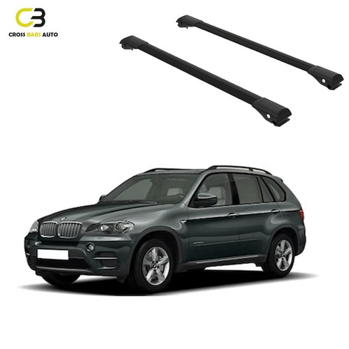 Roof Rack Rails Cross Bars BMW X5 E70 20072013 Black eBay