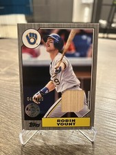 2022 Topps Series 2 - Robin Yount - Black 1987 Game Used Bat Relic #41/199!