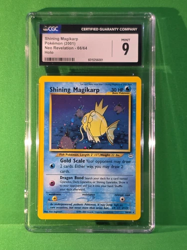 POKEMON 2001 SHINING MAGIKARP NEO REVELATION 66/64 HOLO CGC 9