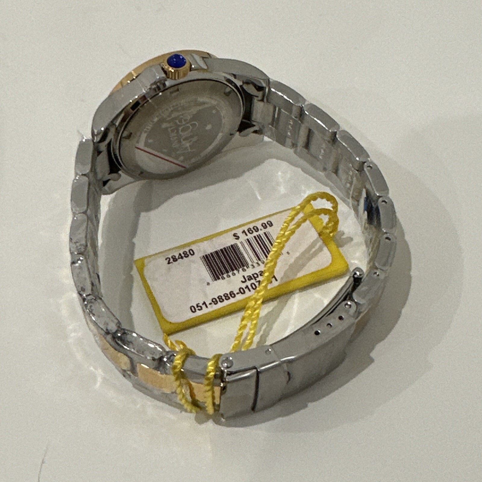 Invicta Angel Women's 34mm Mother of Pearl Dial Crystals Two-Tone Watch 28480